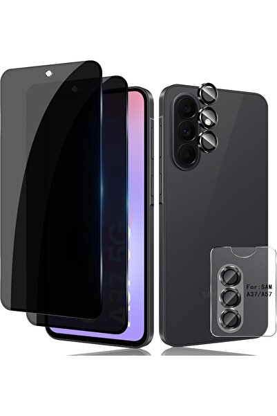Rivor Samsung Galaxy A37 Uyumlu Hayalet Ekran Koruyucu 9D Cam +Kamera Koruyuc...