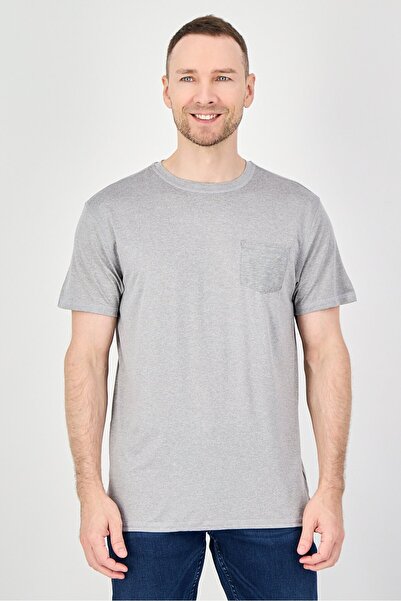 Swiss Alps Men Crew Neck Short Sleeve Heather T-Shirt, Heather Grey