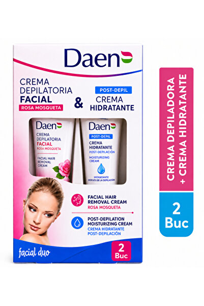 Daen Facial Duo Rosa Mosqueta, Cremă Depilatoare Facială și Cremă Hidratantă ...