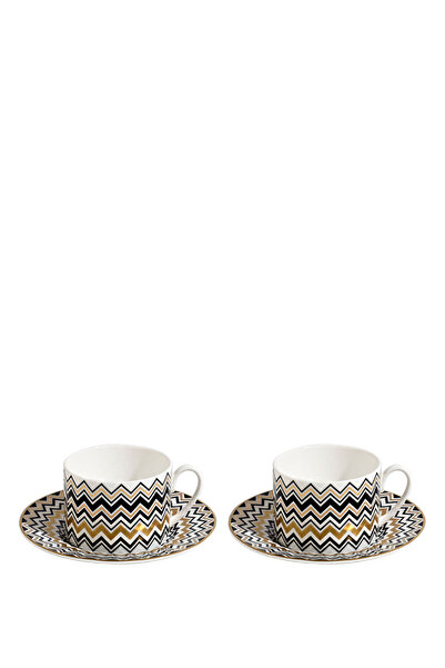 Missoni Home Siyah Gold 2li Porselen Kahve Fincan Seti