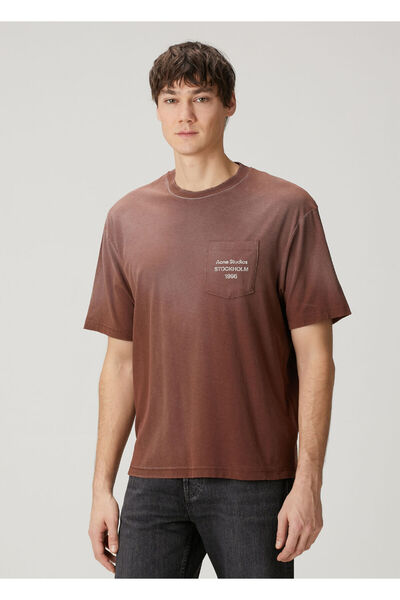 Acne Studios Kahverengi Organik Pamuk T-shirt