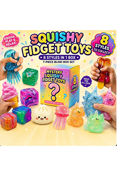 GIA'S WORLD Cutie cu surprize - 7 Jucarii virale antristress pentru copii si ...