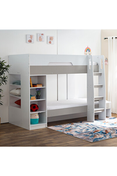 Home Box سرير هالمستاد ذو الطابقين مع مساحة تخزين - 90x190 سم
