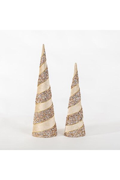 EUROLAMP Decorative Trees, Champagne, Set of 2 Pcs, 11.4x40.6cm AND 14x50.8cm