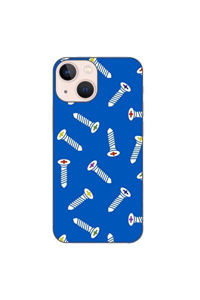 OEM Husa compatibila cu Apple iPhone 13 Mini Silicon Gel Tpu Model Screws Pat...
