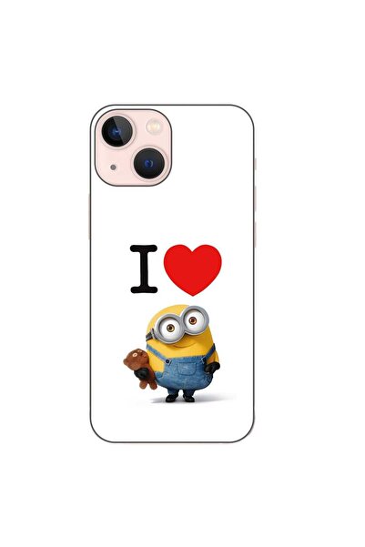 OEM Husa compatibila cu Apple iPhone 13 Mini Silicon Gel Tpu Model I Love Min...