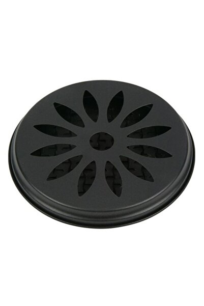 OEM Black Metal Holder with Flower Pattern for Mosquito Coil Ø15 x 2 cm