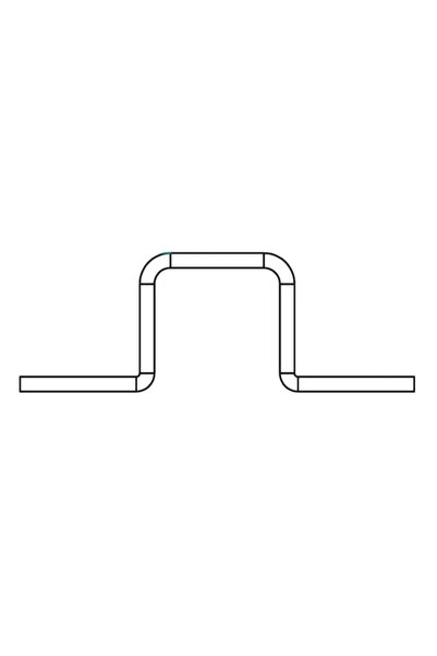 Rocast Set 2 x Brida pentru Profile 41 x 41 mm, 135 x 27 x 5 mm, Zincat
