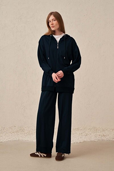 ALLDAY Navy Blue Zippered Tracksuit Set