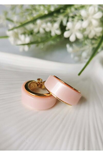 Halley Concept Colorful Hoop Steel Earrings 2 cm – Candy Pink