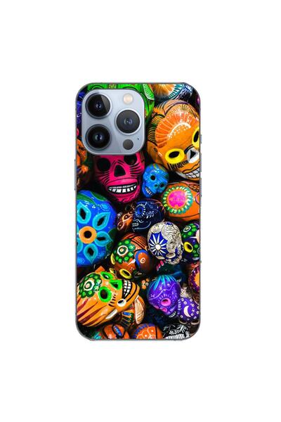 OEM Калъф, съвместим с Apple iPhone 13 Pro, силиконов гел TPU, с шарка на цве...