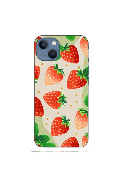 OEM Husa compatibila cu Apple iPhone 13 Silicon Gel Tpu Model Capsuni Pattern