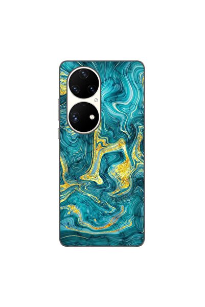 OEM Калъф, съвместим с Huawei P50 Pro, силиконов гел TPU, с абстрактен десен ...