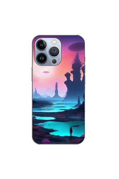 OEM Husa compatibila cu Apple iPhone 13 Pro Silicon Gel Tpu Model Mystic Planet