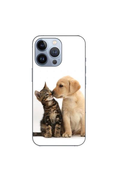OEM Калъф, съвместим с Apple iPhone 13 Pro, силиконов гел TPU, с шарка  "Коте...