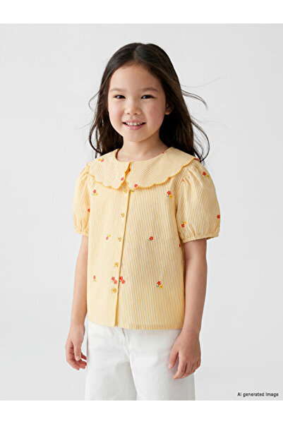 LC Waikiki Esvab • Modern & Distinctive Embroidered Poplin Girls' Shirt