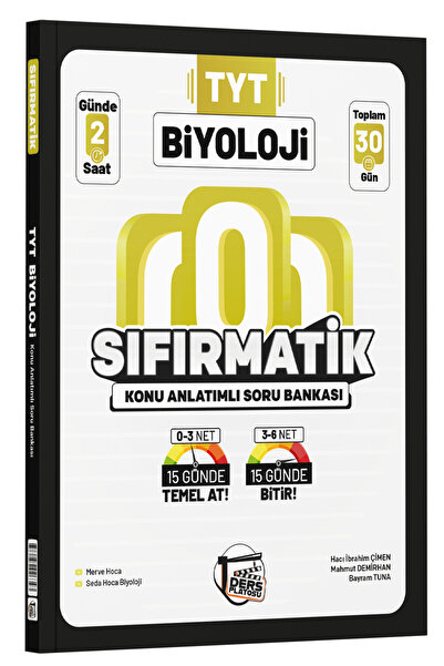 Ders Platosu Sıfırmatik Konu Anlatımlı Soru Bankası 30 Günde TYT Biyoloji Kam...