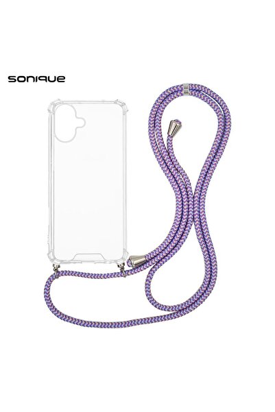 Sonique Θήκη Σιλικόνης με Κορδόνι Armor Clear Apple iPhone 16 Plus Rainbow Κο...