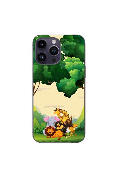 OEM Husa compatibila cu Apple iPhone 15 Pro Max Silicon Gel Tpu Model Jungla ...