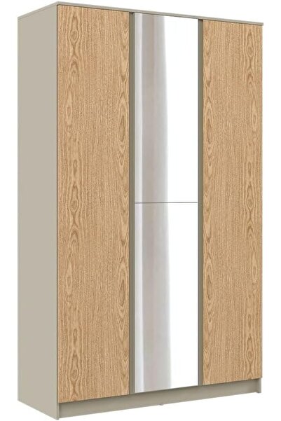 Danube Home Bellano 3 Door Wardrobe With Mirror | Sturdy Closet Clothes Stora...