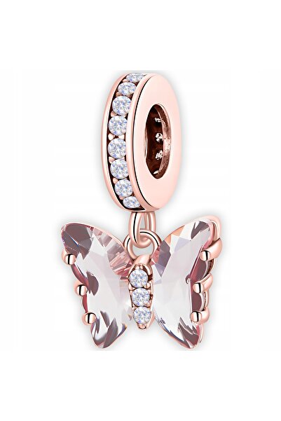 Larezo pandantiv, element decorativ, Model Fluture De Cristal Roz, Strasuri, ...