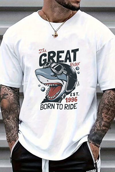 Sarah's Boutique Men's T-shirt – 100% cotton – "Great Shark"