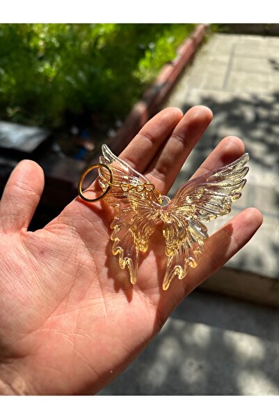 SZD Design زينة حقيبة على شكل جناح ملاك - سلسلة مفاتيح أنيقة للحقيبة وإكسسواراتها