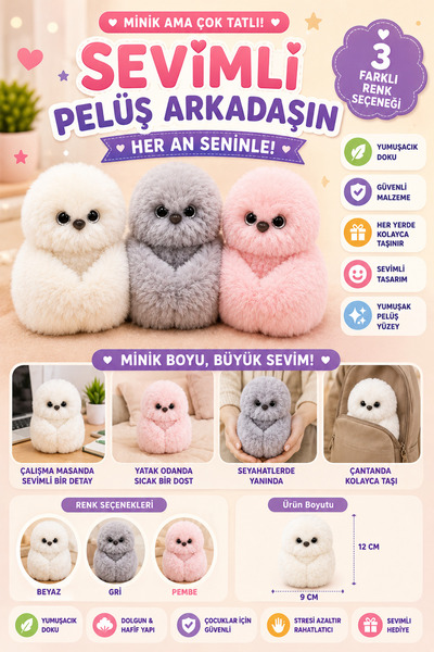 Sıraç İthalat Mirumi Peluş Oyuncak Karışık Renk