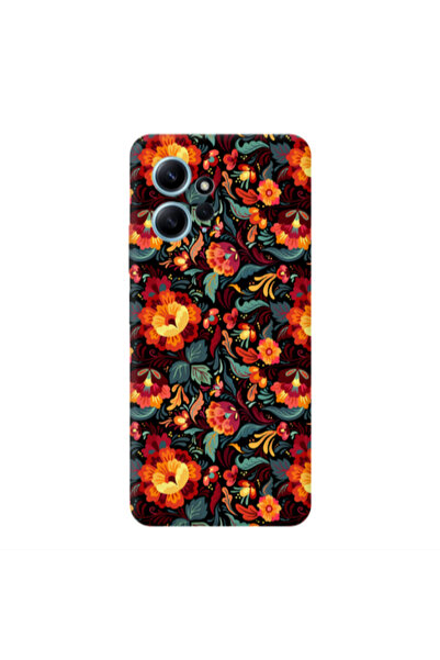Other Xiaomi Redmi Note 12 4G Orange flowers Transparent Silicone TPU Θήκη