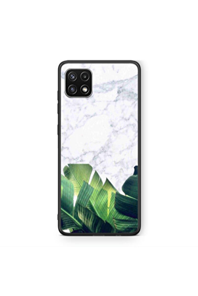 Other Samsung A22 5G Marble Laves Black Glossy Θήκη