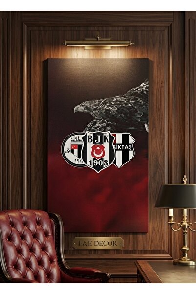 shop 3 lü logo Beşiktaş Premium Kartal temalı Kanvas tablo