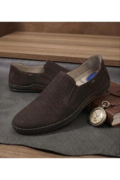 Taşpınar Ayakkabı 100% Genuine Leather Orthopedic Men's Summer Lightweight Co...