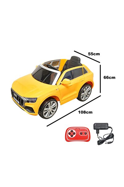 EVA Children's electric car JJ2066 Audi Q8 yellow, rechargeable battery 6V/7A...