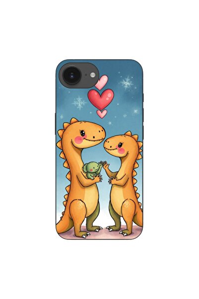 OEM Husa compatibila cu Apple iPhone 16e Silicon Gel Tpu Model Dino Cute Family