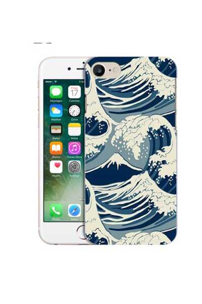 OEM Husa compatibila cu Apple iPhone 7 Silicon Gel Tpu Model Abstract Waves