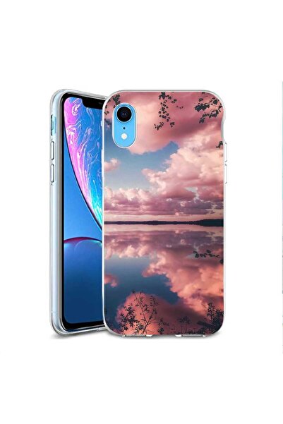 OEM Husa compatibila cu Apple iPhone XR Silicon Gel Tpu Model Pink Clouds
