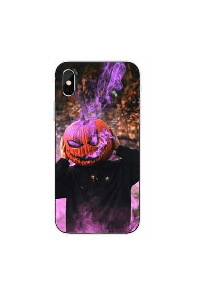 OEM Husa compatibila cu Apple iPhone XS Max Silicon Gel Tpu Model Purple Smok...