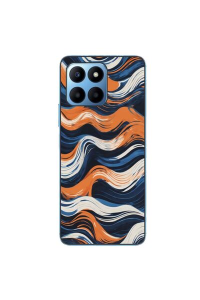 OEM Husa compatibila cu Honor X6 Silicon Gel Tpu Model Abstract Crazy Orange ...