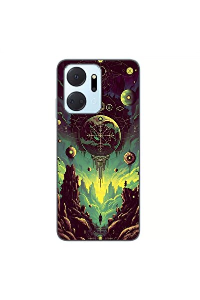 OEM Husa compatibila cu Honor X7a Silicon Gel Tpu Model Mystical Planet