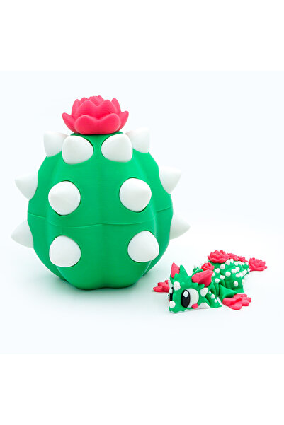 OEM Set Mini Dragon Cactus + Ou de Dragon, Figurina Articulata, 3D