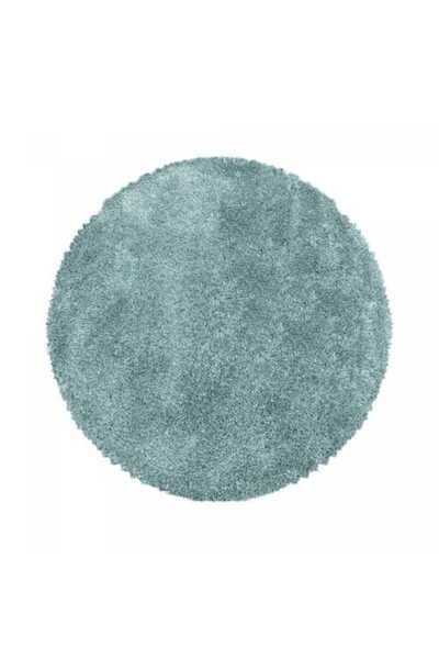AYYILDIZ Covor Shaggy, Fluffy Super moale Rotund, 120 x 120 cm, Albastru, Pol...