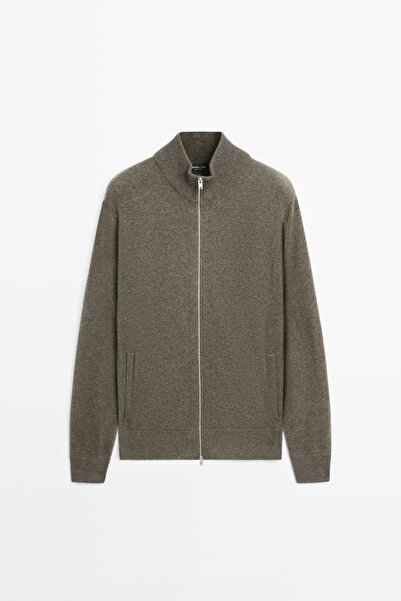 Massimo Dutti 100 % kaşmir fermuarlı triko hırka