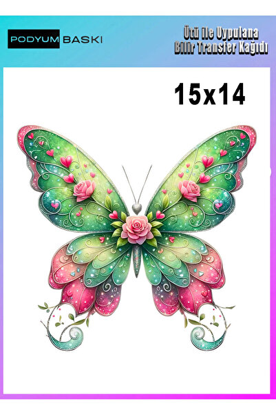 podyum baskı Iron-On Textile Butterfly Dtf Printing Arma Special Design T-Shi...