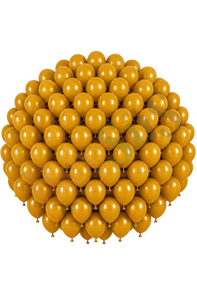 BeySüS Turmeric Color Latex Retro Balloon (30 cm) - 100 Pieces