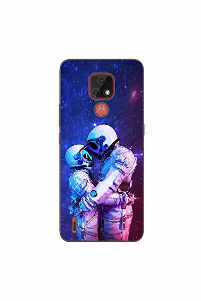 OEM Husa compatibila cu Motorola Moto E7 Silicon Gel Tpu Model Astronauts Couple