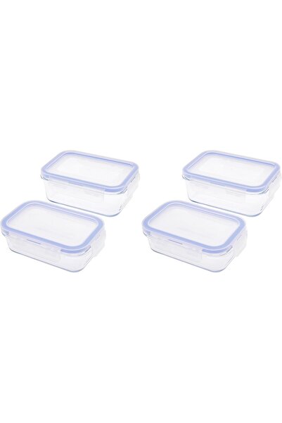 MONDEX Rectangular Glass Food Container with Lid Cmn0094-96 by Mondex, Blue, ...