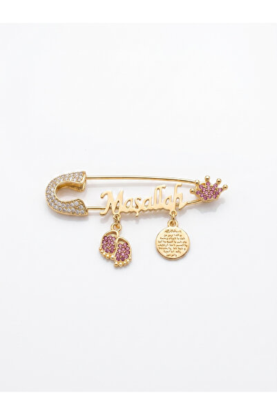 BLC Basic Line Co. Mashallah Written Zircon Stone Baby Brooch