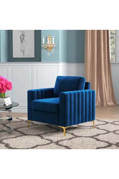 homejoyz كرسي بذراعين قماش مخمل – فيلفيتو – 75×85×88 سم