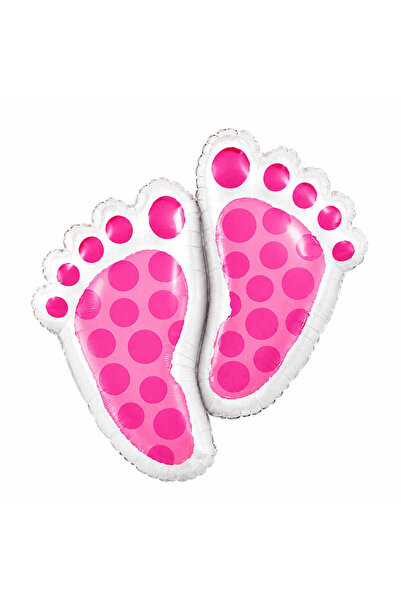 BeySüS Baby Footprint Pink Foil Balloon