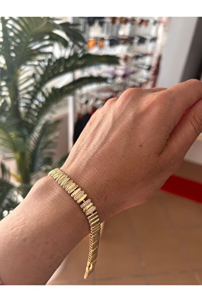 Niloshe&Sinoshe NS Accesories Modern Striped Gold Bracelet